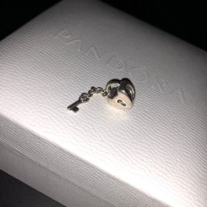 Pandora heart locket with key charm